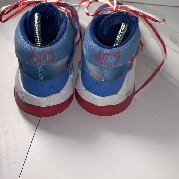 Nike KD 13 New Jersey Nets Hardwood Classic Blue Red Shoes size 7.5 - Picture 5 of 7
